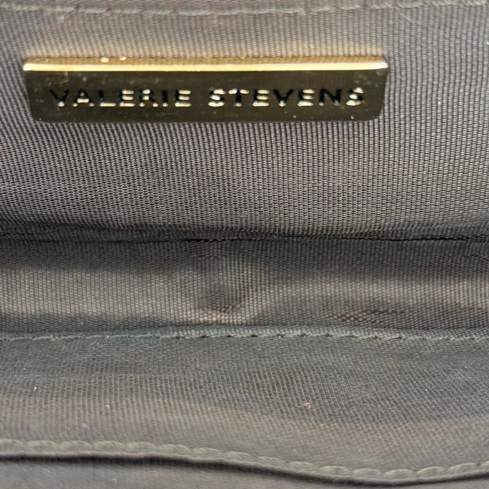VALERIE STEVENS  Metallic Snake‎ Embossed Chain Clutch NWOT Silver Evening Bag - Picture 5 of 6